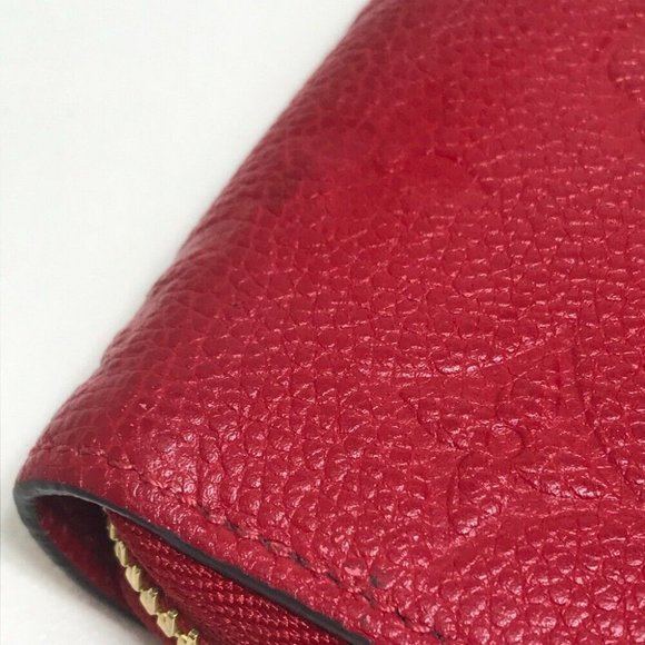 LOUIS VUITTON M68571 MonogramEmpreinte ZippyWallet Long Wallet Cherryberry(Red) - Picture 6 of 12